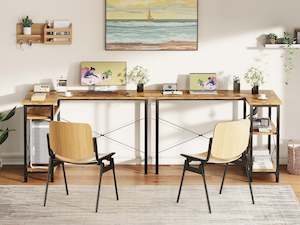 Omar Computer Corner Desk - Rustic Brown