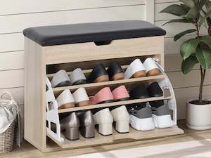 Shoe Cabinets: Hawea Wooden Shoe Rack 3 Layer - Oak