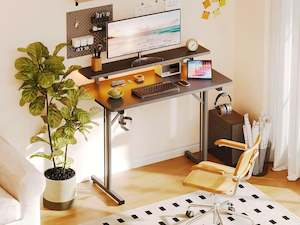 Tucker 80cm LED Gaming Desk - Carbon Black