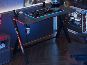 Desks: Carson 120cm Gaming Desk - Carbon Black