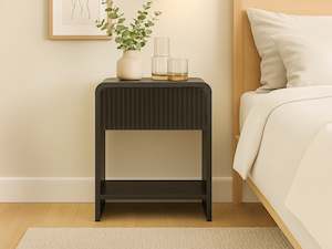 Cannock Bedside Table - Black