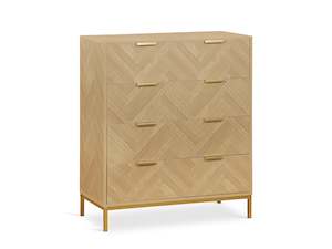 Preorder: Mesa 4 Drawers Tallboy - Natural