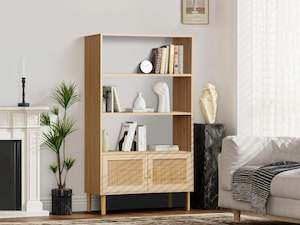 Preorder: Gila Rattan Bookshelf Display Shelf - Natural
