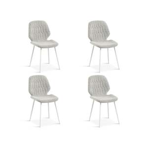 River Fabric Dining Chair - Set of 4 - Light Grey