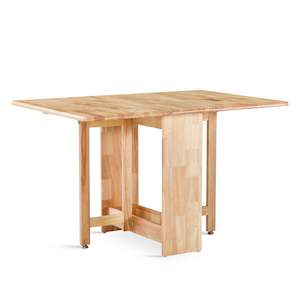 Landon Rubberwood Foldable Dining Table - Oak