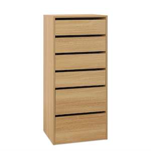 Block Promotion 2: PAYETTE 6 Drawer Wardrobe - OAK