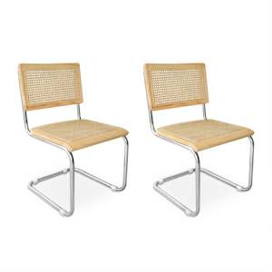 Dining Chairs: Andrew Cesca Replica Dining Chair – Set of 2 – Light Wood