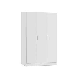 Bram 3 Door Wardrobe Cabinet - White