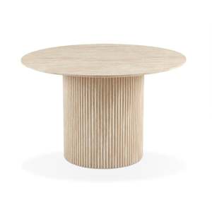 Nile Round Dining Table 120cm - Travertine
