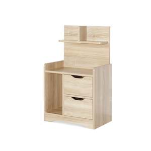 FINN Bedside Table with Shelves - Oak