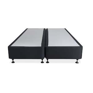 King Beds: Charles Fabric King Split Bed Base 4 Drawers - Black