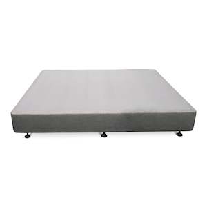 Double Beds: Vinson Fabric Double Bed Base - Grey