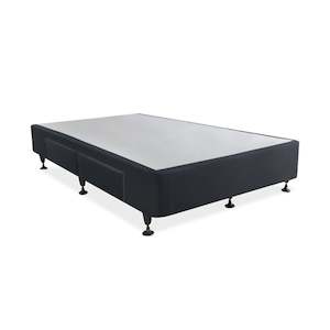 Charles Fabric Double Bed Base 4 Drawers - Black