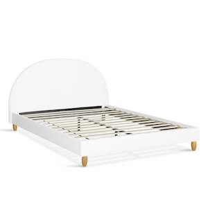 Queen Beds: MORUISG Queen Bed Frame - White