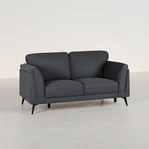 Brulo Linen 2 Seater Sofa - Dark Grey