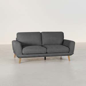 Tova Chenille 3 Seater Sofa - Dark Grey