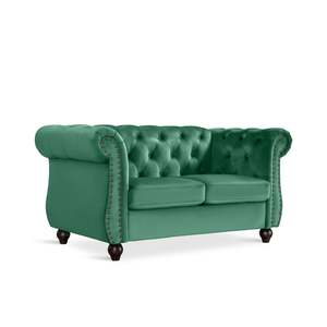 Emily Velvet 2 Seater Sofa - Green