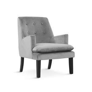Homepage Sale 6: Mila Velvet Arm Chair - Grey