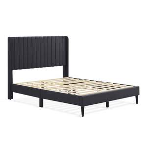 Simien Double Fabric Bed Frame - Mid Grey