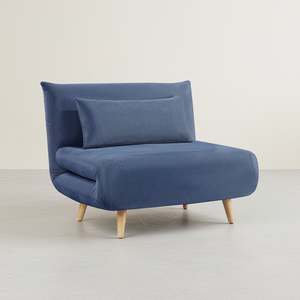 Hastings 1 Seater Fold-Out Sofa Bed - Navy Blue
