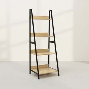 Trestle 4 Tier Ladder Storage Shelf - Oak