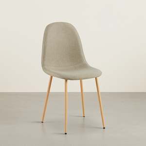 Dining Chairs: Arlo Linen Dining Chair - Set of 4 - Beige