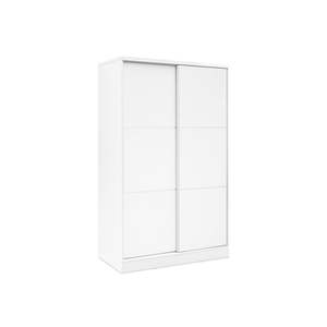 Wardrobe: Tonto 120cm Wardrobe With Sliding Doors - White
