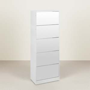 Melo 5 Drawer Shoe Cabinet Storage Rack - White