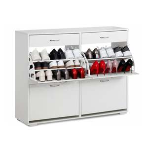 Rotoroa 6 Drawer Shoe Cabinet Storage - White