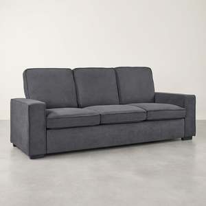 Instock: Serene 3 Seater Sofa - Dark Grey