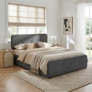 Novi Queen Gas Lift Bed Frame - Dark Grey
