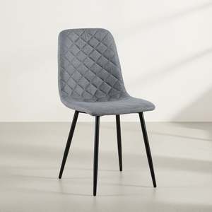 Dining Chairs: Fika Linen Dining Chair - Set of 4 - Grey