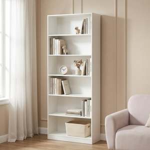 Nivo 6 Tier Bookshelf Display Shelf - White