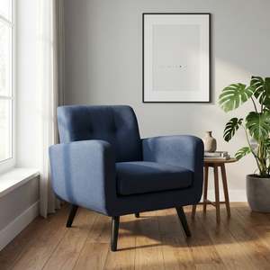 Block Promotion 3: Tulo Linen Armchair - Dark Blue