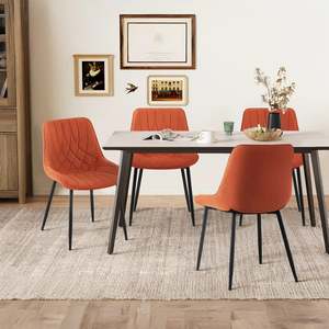 Payton Fabric Dining Chair - Set of 4 - Orange