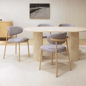 Homepage Sale 2: Sam Fabric Dining Chair - Set of 4 - Dark Grey