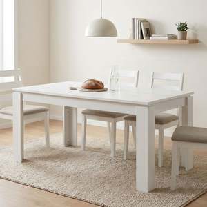 Homepage Sale 2: Azar Dining Table Rectangle 160 x 80cm - White