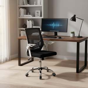 Office Chairs: Leon Office Chair - Black + White