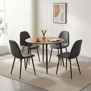 Matthew PU Leather Dining Chair - Set of 4 - Grey