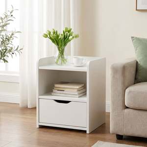 KNOX Bedside Table - White