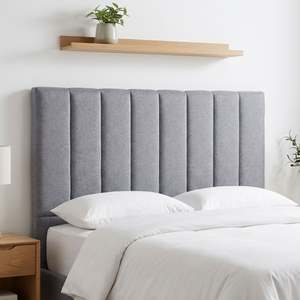 Linesta Queen Upholstered Headboard - Light Grey