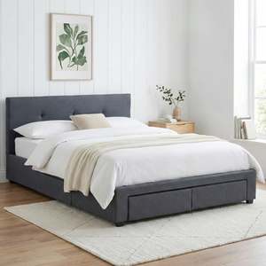 Tuffen Queen Bed Frame with 4 Drawers – Grey