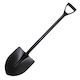 No. 3 Fibreglass D-Handle Round Mouth Shovel