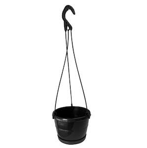 Pots Planters Hanging Baskets: Plastic Hanging Basket and Saucer