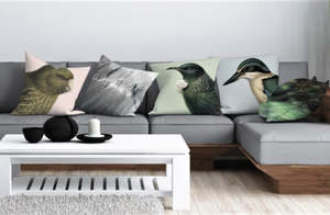 Latest: Native Bird Cushion Covers - Soft Colours