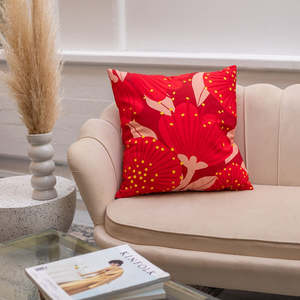 Nz: Bright Pohutukawa Cushion Covers