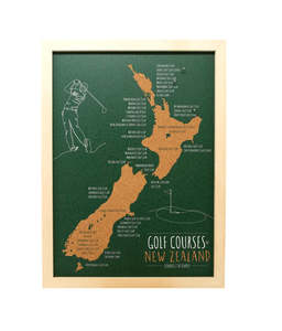 Ceramic Wall Art: Cork Board Golf Map