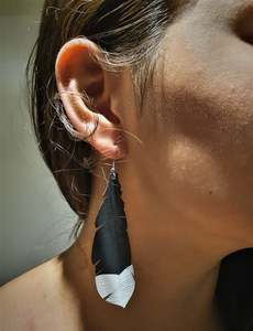 Jewellery And Glasses: Huia Feather Earrings