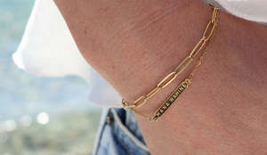 Double Chain Jewellery with te Reo words - Mana Wahine & Aroha