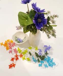 Jewellery And Glasses: Coloured Frangipani Earrings